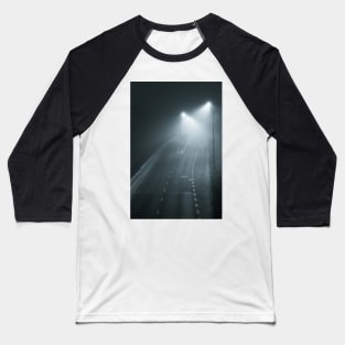 Empty street at foggy night Baseball T-Shirt